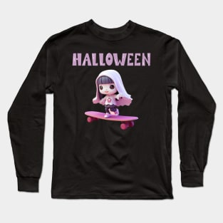 vampire girl skateboarding Long Sleeve T-Shirt